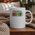 Powered By Books Bookworm Librarian Reading Graphic Print Coffee Mug