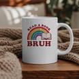 Read A Book Bruh Rainbow Vintage Reading Library Student Graphic Print Coffee Mug Read A Book Bruh Rainbow Vintage Reading Library Student Graphic Print Coffee Mug