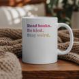 Read Books Be Kind Stay Weird Book Lover Premium Tri-Blend Graphic Print Coffee Mug