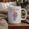 Read 'Em Western Cowgirl Retro Groovy Reading Books Graphic Print Coffee Mug Read 'Em Western Cowgirl Retro Groovy Reading Books Graphic Print Coffee Mug