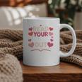 Read Your Heart Out Teacher Valentines Day Reading Book Love Graphic Print Coffee Mug