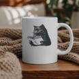 Reading Cat Cat Book Lover Graphic Print Coffee Mug