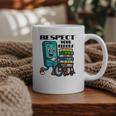 Respect Elders Cellphone Pushing Books In a Wheelchair Graphic Print Coffee Mug Respect Elders Cellphone Pushing Books In a Wheelchair Graphic Print Coffee Mug