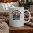 Retro I Just Want To Read Books And Pet Cats Cat Graphic Print Coffee Mug Retro I Just Want To Read Books And Pet Cats Cat Graphic Print Coffee Mug