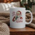 He Sees What You'Ve Been Reading Bookish Christmas Humor Graphic Print Coffee Mug