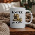 Sleeping Cat And Books With Coffee Lover Graphic Print Coffee Mug