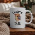 Teacher Snail With Glasses On Books Cute Pre-K Kindergarten Graphic Print Coffee Mug