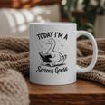 Today I'm A Serious Goose Animal Reading Book Lovers Graphic Print Coffee Mug