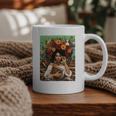 History Month Black Afro Girl Women Book Lovers Floral Graphic Print Coffee Mug