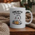 Unearth a Story Cute Dinosaur Summer Reading 2026 Dino Book Graphic Print Coffee Mug Unearth a Story Cute Dinosaur Summer Reading 2026 Dino Book Graphic Print Coffee Mug