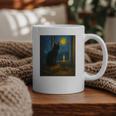 Van Gogh Starry Night Art Cat And Book Lovers Premium Tri-Blend Graphic Print Coffee Mug