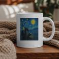 Van Gogh Starry Night Fantasy Reader Dragon Reading Book Graphic Print Coffee Mug