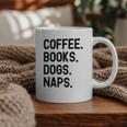 Vintage Coffee Books Dogs Naps Retro Graphic Print Coffee Mug