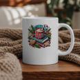 Vintage Cozy Winter Hot Cocoa Books Gingerbread Book Lovers Graphic Print Coffee Mug
