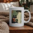 Vintage Japanese Cat Book Lovers UFO Alien Abduction Cat Dad Graphic Print Coffee Mug Vintage Japanese Cat Book Lovers UFO Alien Abduction Cat Dad Graphic Print Coffee Mug