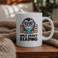 Wild About Reading Book Lover Penguin Graphic Print Coffee Mug