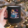 Adorable Book Lover Calico Cat With Reading Glasses Cute For Men Women Kids Graphic Print Coffee Mug Adorable Book Lover Calico Cat With Reading Glasses Cute For Men Women Kids Graphic Print Coffee Mug