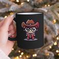 Adorable Book Lover Cowboy With Reading Glasses Cute Graphic Print Coffee Mug Adorable Book Lover Cowboy With Reading Glasses Cute Graphic Print Coffee Mug