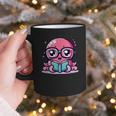 Adorable Book Lover Octopus With Reading Glasses Cute Graphic Print Coffee Mug Adorable Book Lover Octopus With Reading Glasses Cute Graphic Print Coffee Mug