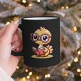 Adorable Book Lover Ostrich With Reading Glasses Cute Graphic Print Coffee Mug