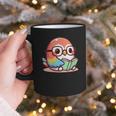 Adorable Book Lover Parrot With Reading Glasses Cute Graphic Print Coffee Mug