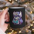 Adorable Book Lover Valkyrie With Reading Glasses Cute Graphic Print Coffee Mug