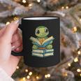 Adorable Turtle Reading Books Graphic Print Coffee Mug