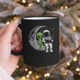 Astronaut Reading Book To Alien Moon Space Women Kids Men Graphic Print Coffee Mug