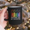 Awesome Like My Daughter Books Floral Proud Mom Women Graphic Print Coffee Mug