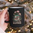 Im With The Banned Floral Flower Book Lover Graphic Print Coffee Mug
