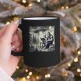 Bigfoot With Alien Reading A Book Bigfoot And UFO Graphic Print Coffee Mug