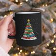 Book Christmas Tree Xmas Lights Book Lover Teacher Librarian Graphic Print Coffee Mug