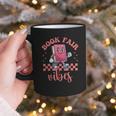 Book Fair Vibes School Librarian Retro 70s Reading Bookworm Graphic Print Coffee Mug