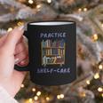 Book Lover Pun Practice Shelf-Care Graphic Print Coffee Mug Book Lover Pun Practice Shelf-Care Graphic Print Coffee Mug