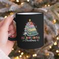 All Booked For Christmas Book Tree Lights Christmas Library Graphic Print Coffee Mug