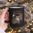 All Booked For Christmas Cute Bookish Cat Lover Graphic Print Coffee Mug