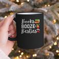 Books Booze And Besties Book Lover Bestie Squad Twinning Graphic Print Coffee Mug