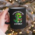Books Never Go Extinct Reading Dinosaur Bookish Nerdy Graphic Print Coffee Mug Books Never Go Extinct Reading Dinosaur Bookish Nerdy Graphic Print Coffee Mug