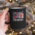 Books Are My Love Language Valentines Book Lover Librarian Graphic Print Coffee Mug