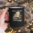 Books Are My Therapy Cozy Reading Chair Artwork Graphic Print Coffee Mug