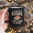 I Like My Books With a Side Of Panic Thriller Graphic Print Coffee Mug