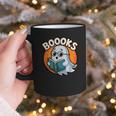 BOOOKS Cute Ghost Reading Books Halloween Graphic Print Coffee Mug BOOOKS Cute Ghost Reading Books Halloween Graphic Print Coffee Mug