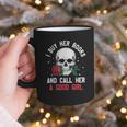 I Buy Her Books And Call Her A Good Girl Skull Rose Bookworm Graphic Print Coffee Mug
