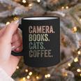 Camera Books Cats And Coffee Lover Photography Men Women Graphic Print Coffee Mug Camera Books Cats And Coffee Lover Photography Men Women Graphic Print Coffee Mug
