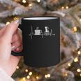 Cat Book Coffee Lover Heartbeat Cat Lover Book Lover Graphic Print Coffee Mug