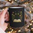 Cat Reading Book Flowers Graphic Print Coffee Mug Cat Reading Book Flowers Graphic Print Coffee Mug