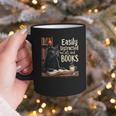 Cats And Books Book & Cat Lover Easily Distracted By Graphic Print Coffee Mug