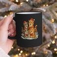 Cats Reading Books Christmas Tree Graphic Print Coffee Mug