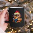 Chicken Reading a Book Farm Animal Chick Graphic Print Coffee Mug