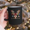 Christmas Librarian Reindeer Matching Book Lover Graphic Print Coffee Mug
